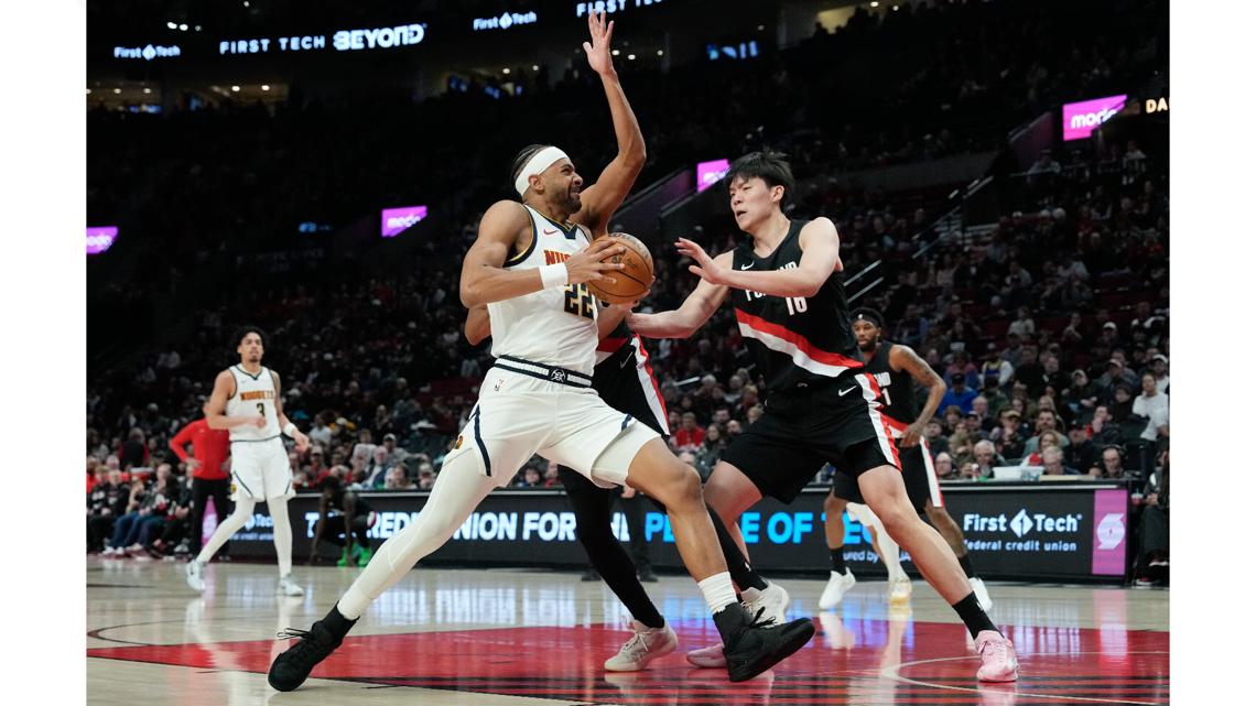 Nuggets rout Trail Blazers 157-103 for the most points on the road in franchise history