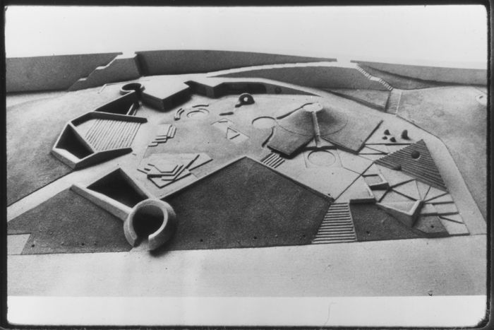 Riverside Park, 1961–65: Five years in the planning, Noguchi and Louis Kahn’s vision for a big play space between West 101st and 105th Streets was divisive, with fierce support meeting similarly fierce opposition. After many compromises, it already had construction contracts signed when the city abandoned the project.