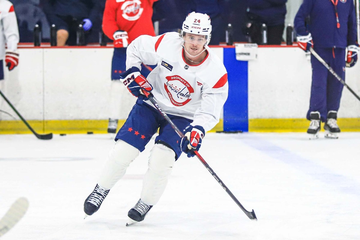 Connor McMichael and Charlie Lindgren skate at first Capitals practice since start of NHL’s Olympic break