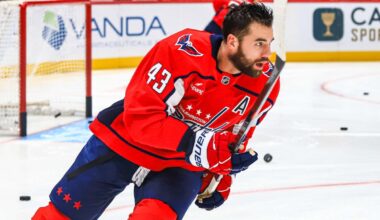 Dylan Larkin on Tom Wilson’s thunderous body check that sent him flying into boards during Gold Medal Game: ‘I haven’t got hit like that in a long time’