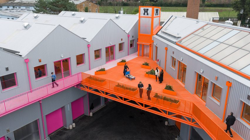 Florentia Village Turner Works orange raised courtyard