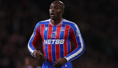 LONDON, ENGLAND - DECEMBER 07: Jean-Philippe Mateta of Crystal Palace reacts during the Premier League match between Fulham and Crystal Palace at Craven Cottage on December 07, 2025 in London, England. (Photo by Ryan Pierse/Getty Images)