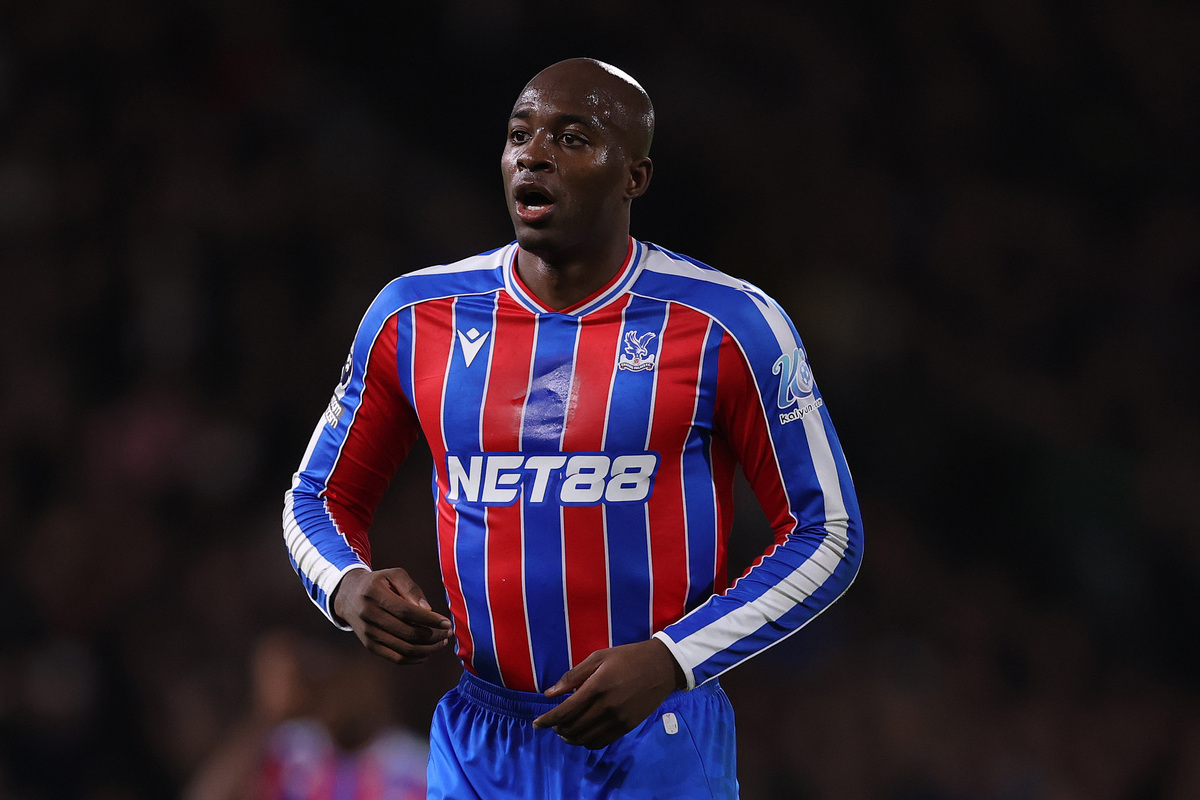 LONDON, ENGLAND - DECEMBER 07: Jean-Philippe Mateta of Crystal Palace reacts during the Premier League match between Fulham and Crystal Palace at Craven Cottage on December 07, 2025 in London, England. (Photo by Ryan Pierse/Getty Images)