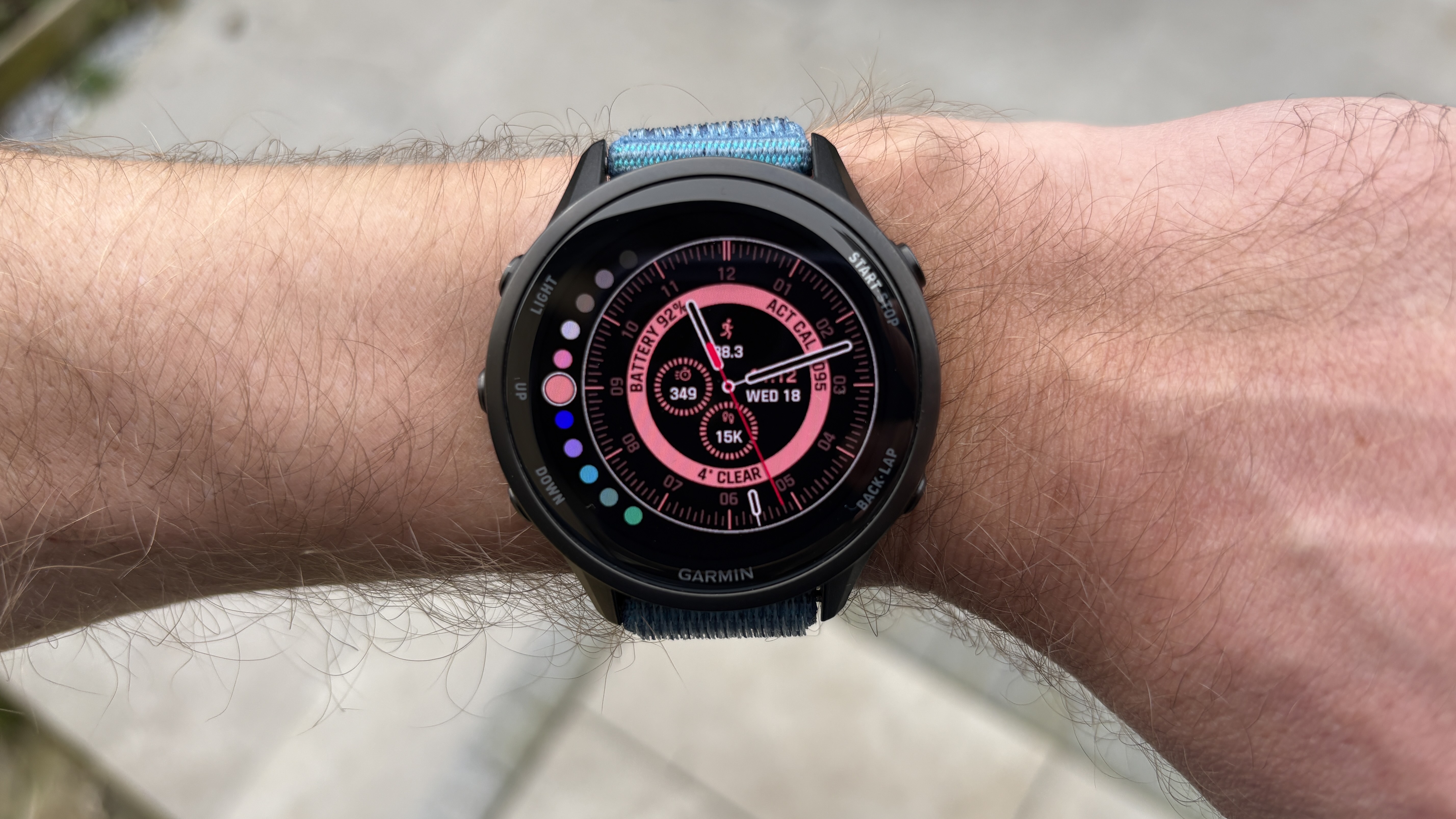 Garmin Portal Hybrid Watch Face on Forerunner 970 watch