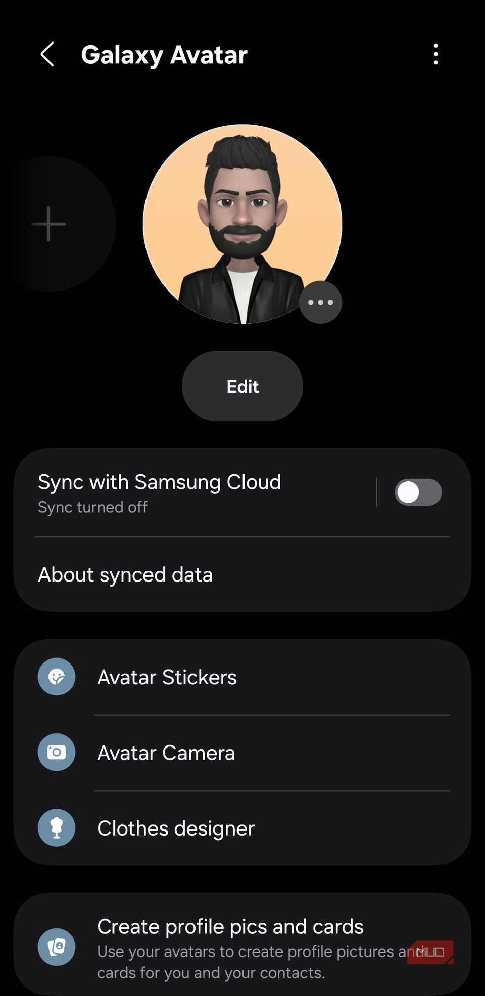 Galaxy Avatar app on phone