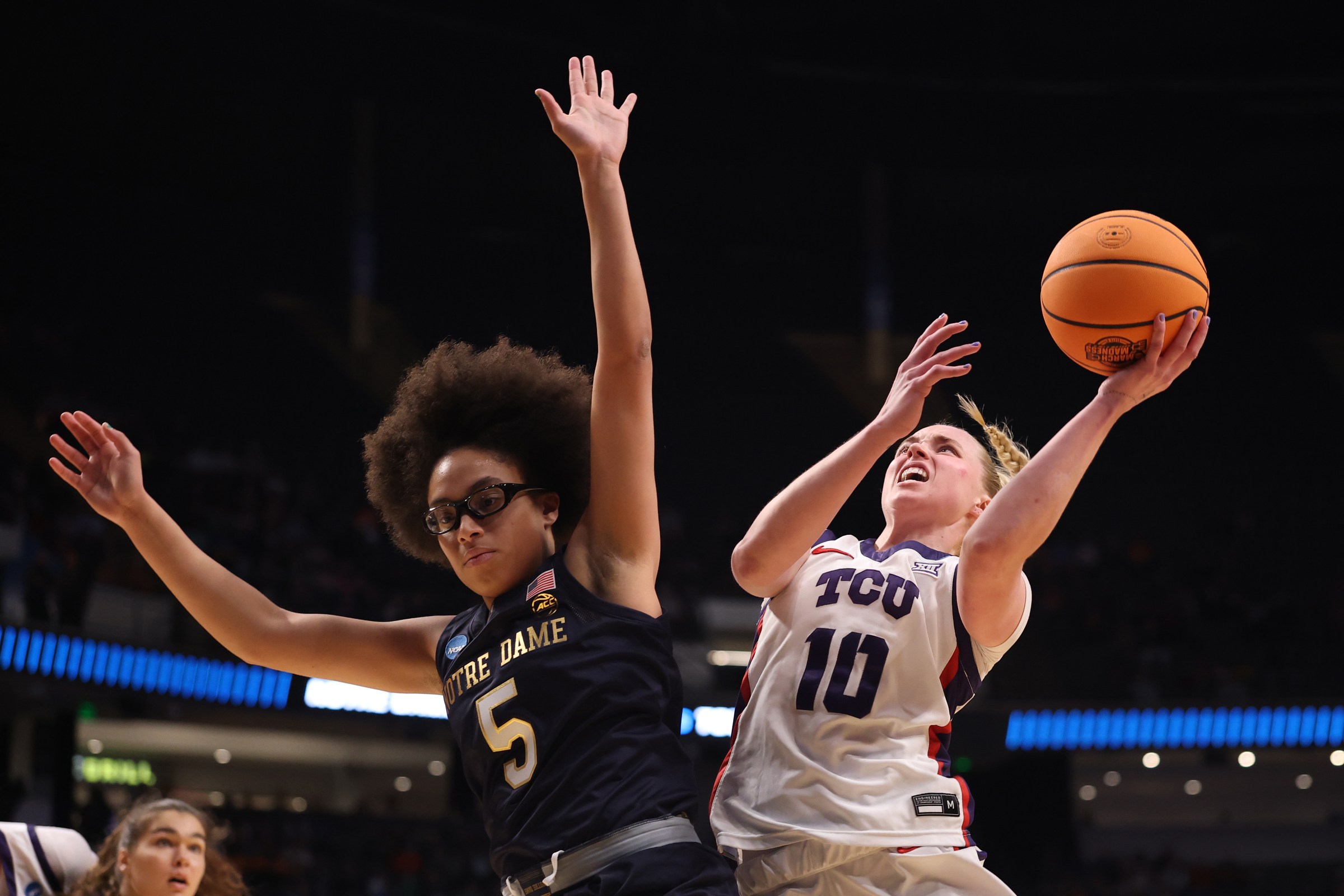 TCU, led by Hailey Van Lith, had the greatest season in program history last year, including eliminating their current best player from the Big Dance. (Photo by Sarah Stier)