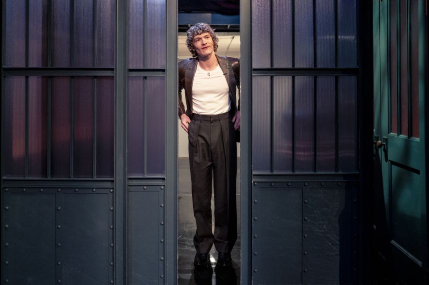 Connor Storrie arrives on set for a Jan. 12 appearance on 