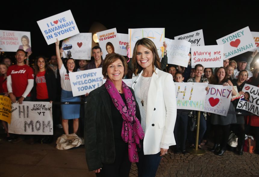 Savannah Guthrie poses alongside her mother Nancy Guthrie while hosting NBC's 