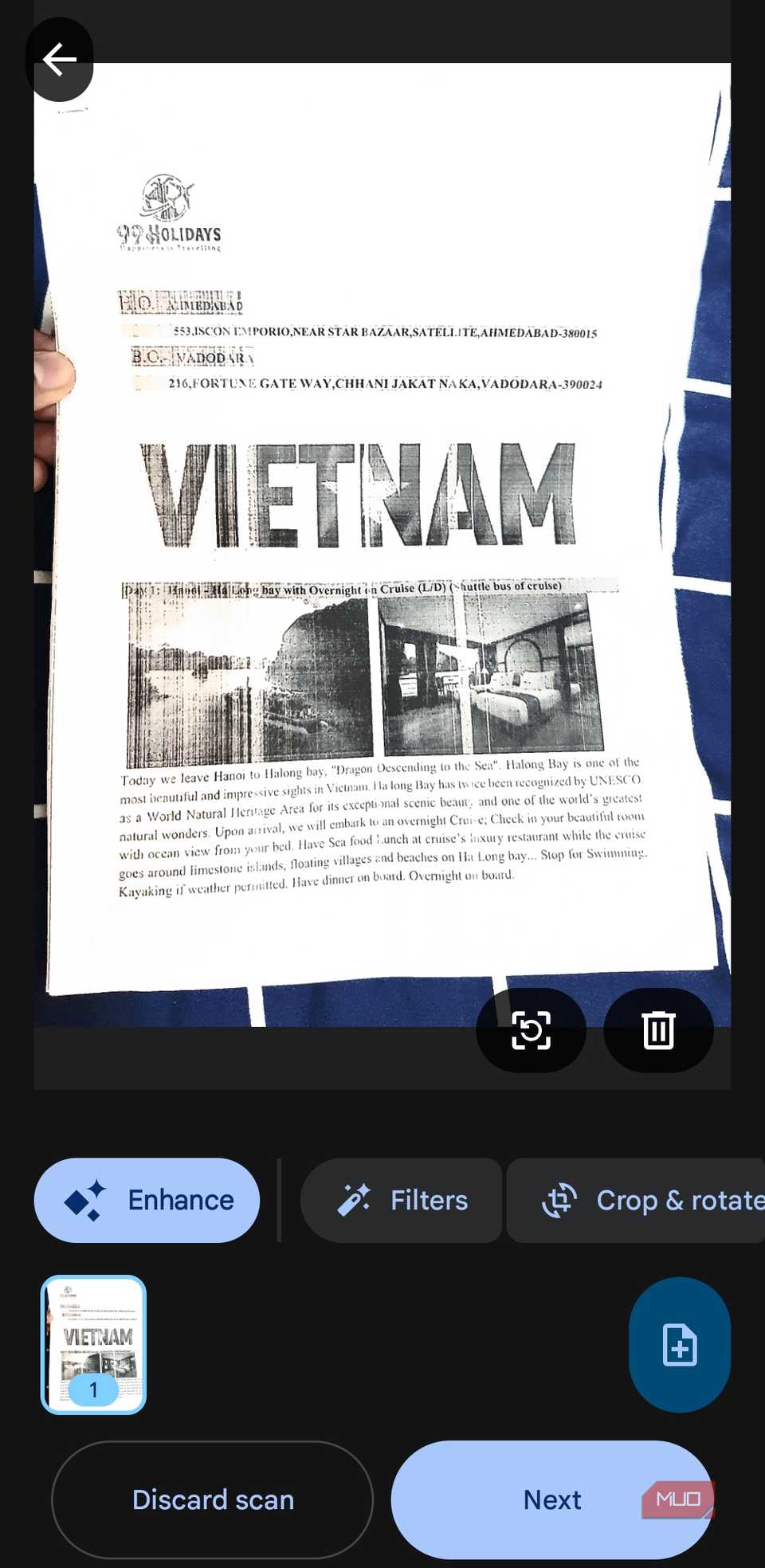 Google Drive scan feature on Android