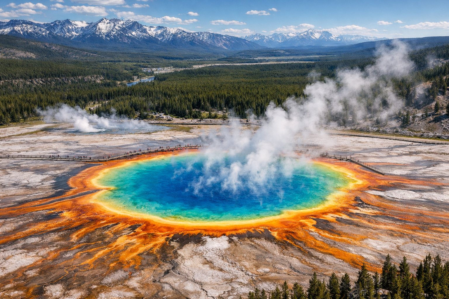 Grand Prismatic Spring in Yellowstone National Park