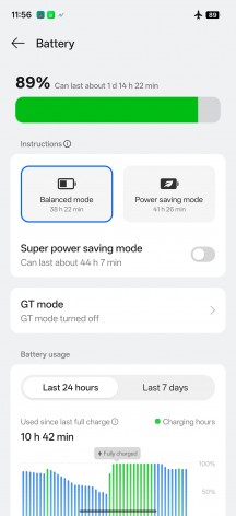 Battery and charging settings - Realme P4 Power review
