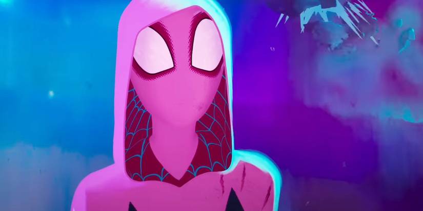 Gwen Stacy looking confused in Across the Spider-Verse