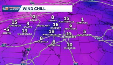 Big snow on the ground and cold alerts in North Carolina