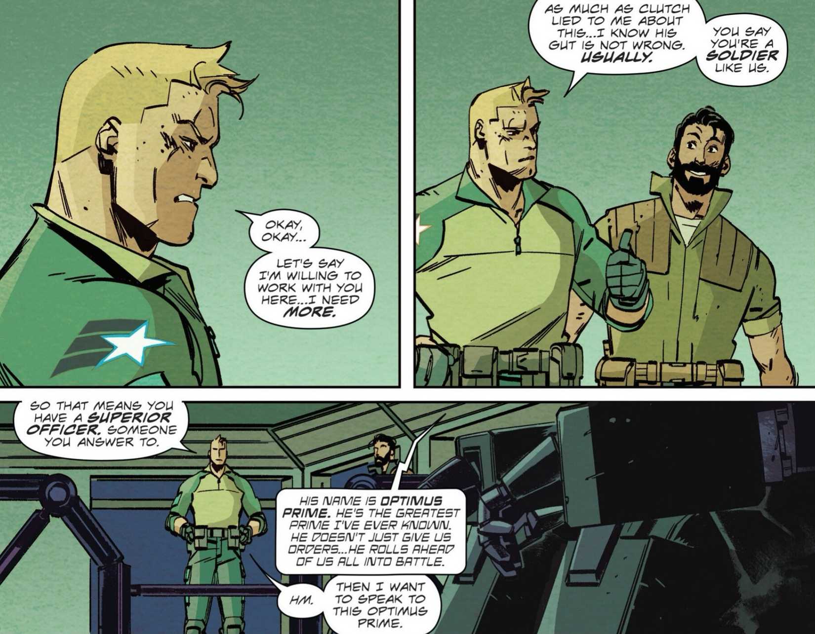 Hound Speaks With Duke in GI Joe #19