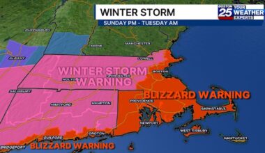 Blizzard, winter storm warnings issued in Massachusetts ahead of nor’easter – Boston 25 News