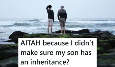 Two men looking out on water