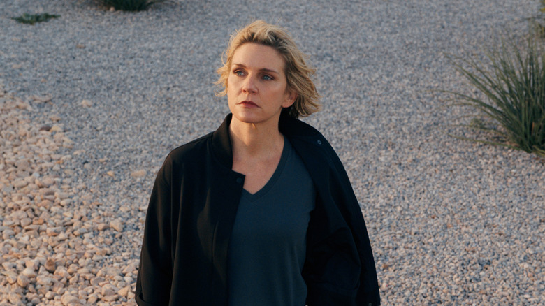 Photo of Carol standing outside in Pluribus