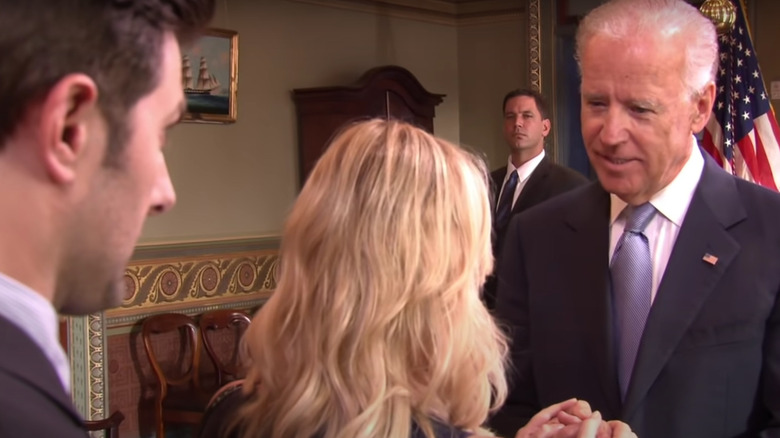Ben Wyatt and Leslie Knope meet Vice President Joe Biden on Parks and Recreation (2009-2015)