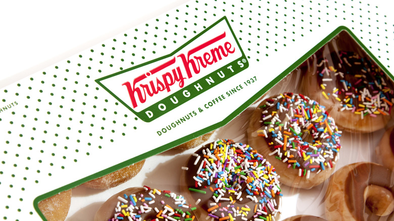 Box of Krispy Kreme donuts