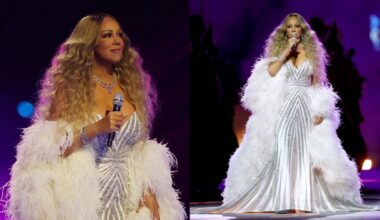 Mariah Carey performs in Cavalli by Puglisi during the opening ceremony of the Milano Cortina 2026 Winter Olympics at San Siro Stadium on Feb. 6 in Milan, Italy.