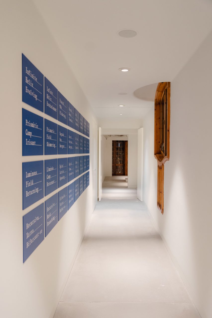 White corridor in art gallery