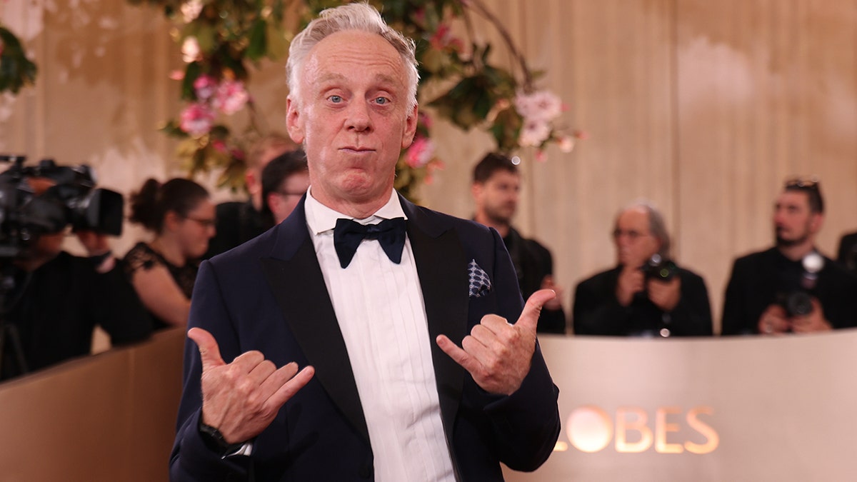 Mike White at the Golden Globes in Los Angeles in January 2026.