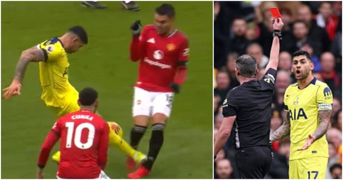 Cristian Romero Banned For 4 Games After Man Utd Red Card