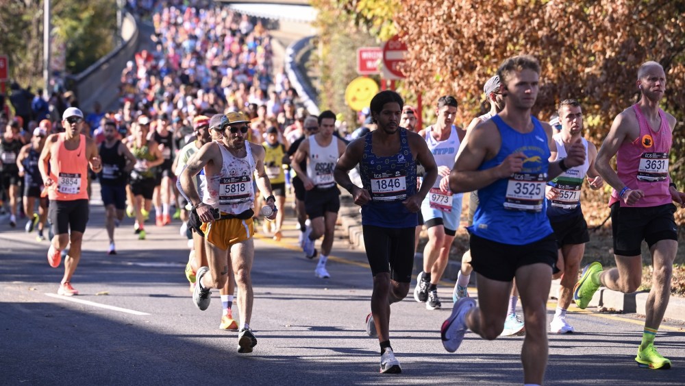 Runners compete during the 53rd New York City Marathon in New York, United States on Nov. 3, 2024.