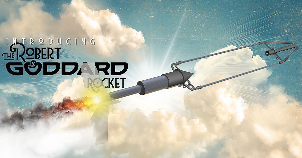 Robert Goddard's historic rocket recreated as flying model kit 100 years later