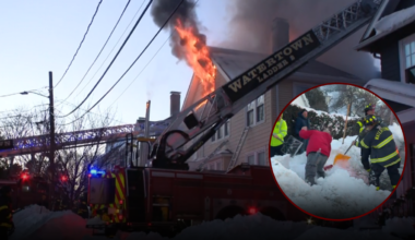 Crews battling 2-alarm fire at home in Watertown, Mass.