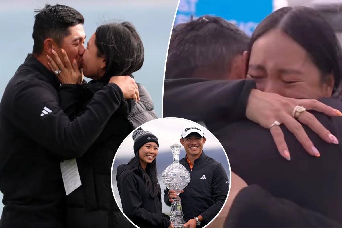 Collin Morikawa's wife brought to tears after Pebble Beach Pro-am win
