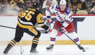 Gabe Perreault seeking lessons as Rangers' season slips away