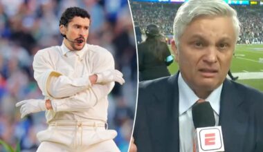 ESPN's John Sutcliffe in tears on air after Bad Bunny's Super Bowl halftime show