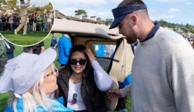 Travis Kelce hits fan with golf ball during Pebble Beach Pro Am, apologizes by signing autograph