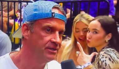 Livvy Dunne photobombs interview with LSU coach Lane Kiffin