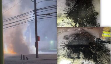 Northfield melted road shows danger of downed wires, fire officials say