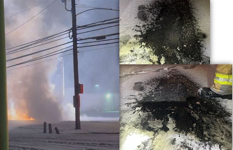 Northfield melted road shows danger of downed wires, fire officials say