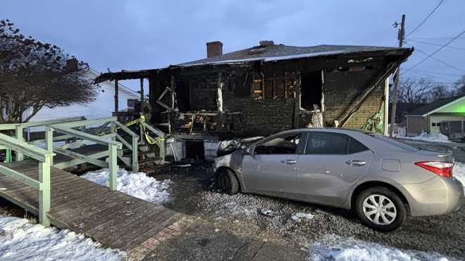 Fire on Dombroski Avenue in Plum