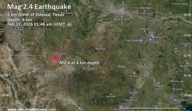 Small Magnitude 2.4 Earthquake 4 Miles Northwest of Odessa, Texas, United States
