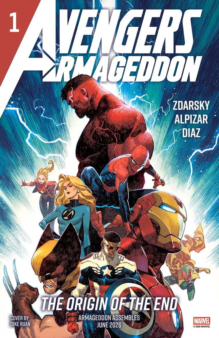Red Hulk stands among Earth's Mightiest Heroes in Avengers Armaggeddon #1 cover