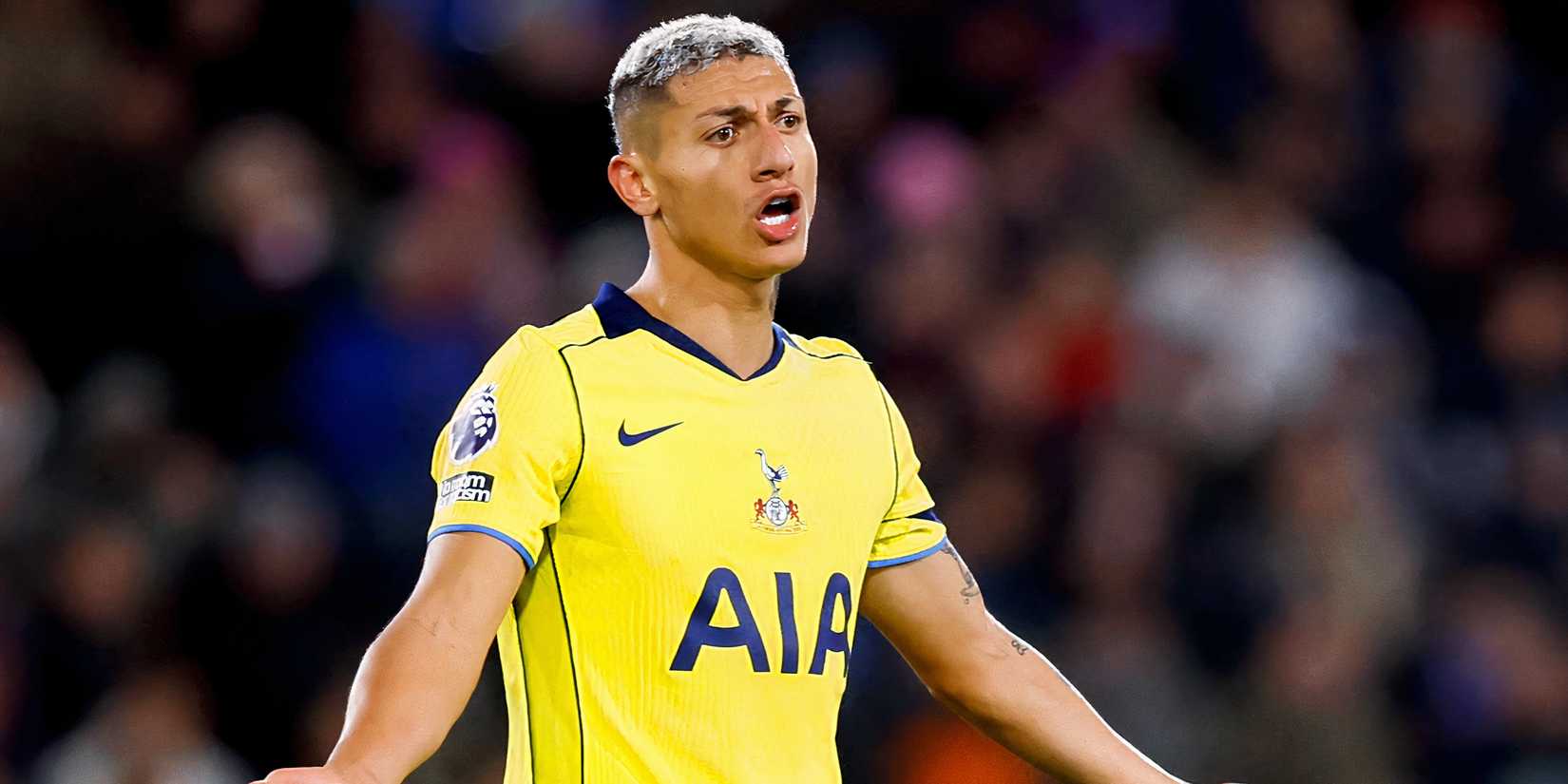Richarlison in action for Tottenham Hotspur against Crystal Palace in the Premier League