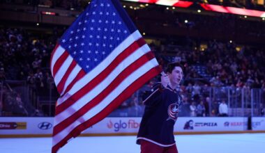 Werenski wears Gaudreau sweatshirt to 2026 Olympics