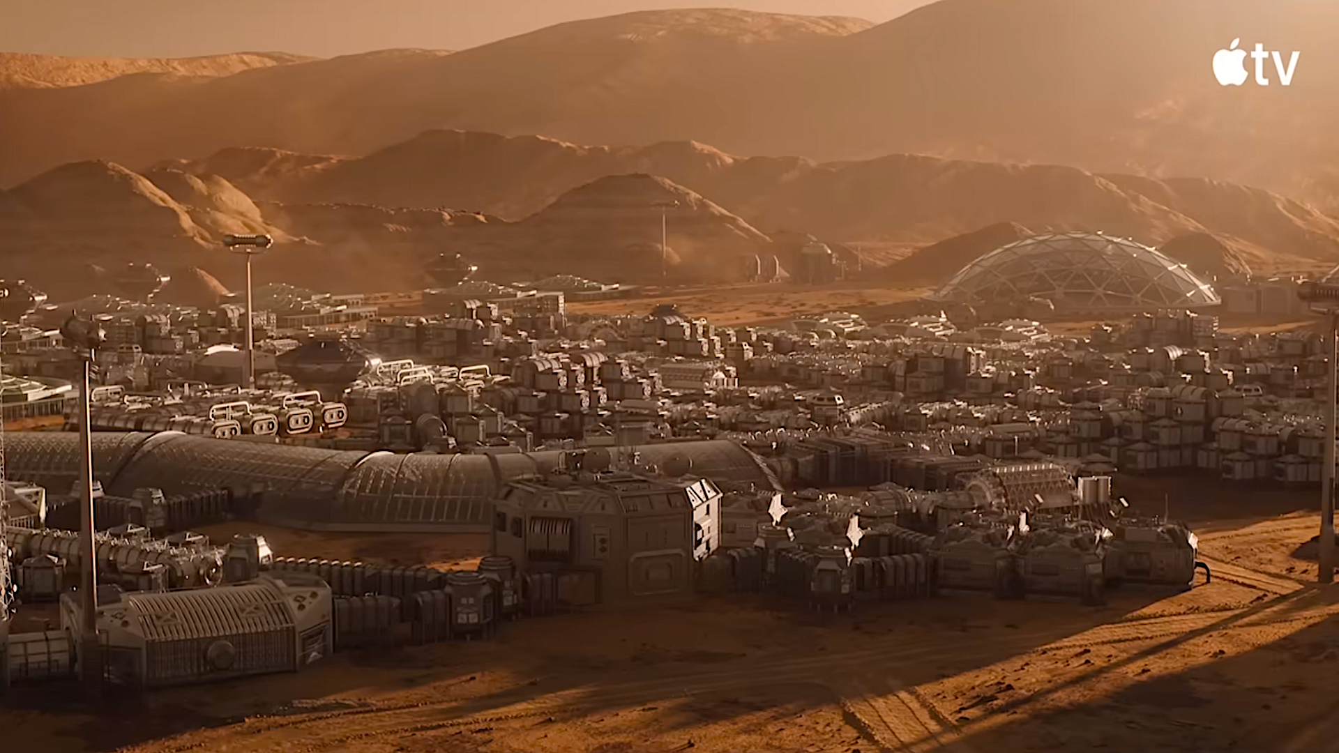 a human colony on the planet Mars