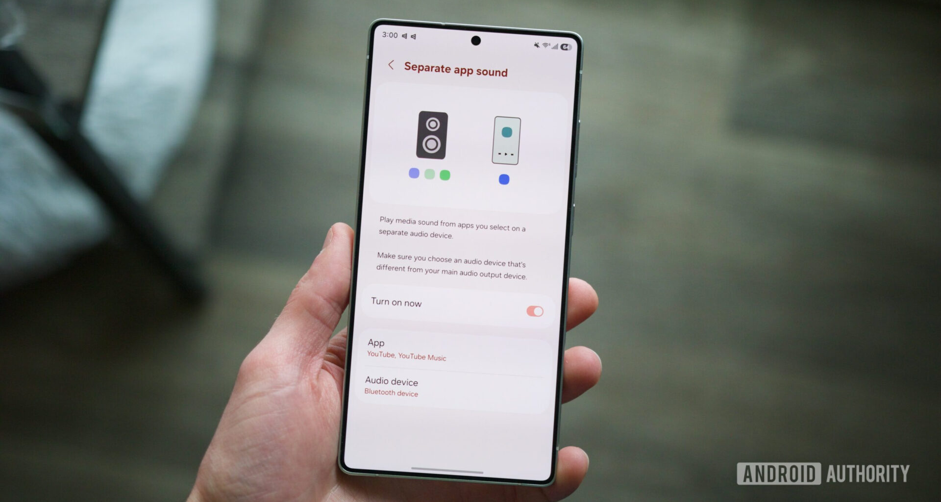 Separate App Sound feature on a Samsung phone.