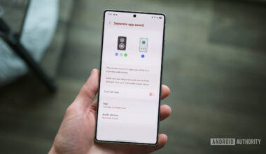 Separate App Sound feature on a Samsung phone.