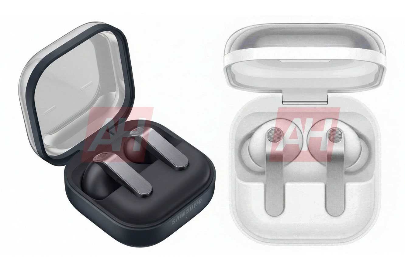 The Samsung Galaxy Buds 4 and Buds 4 Pro inside their charging cases.