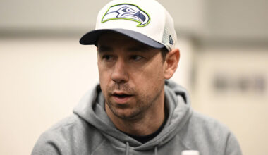 Seattle Seahawks Klint Kubiak oc offensive coordinator Las Vegas Raiders head coach...