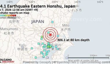 Moderate Mag. 4.7 Earthquake - Saitama, 37 km North of Tokyo, Tokyo, Japan, on Saturday, Feb 7, 2026, at 12:58 am (GMT +9)