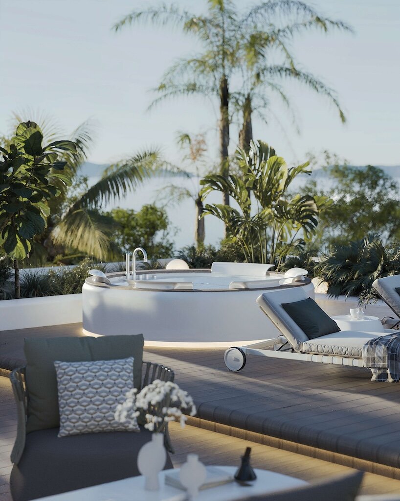 shape of a breaking wave frozen in mid-air inspires sculpted perla residence in marbella