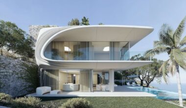 stipfold translates breaking wave shape into sculpted residence
